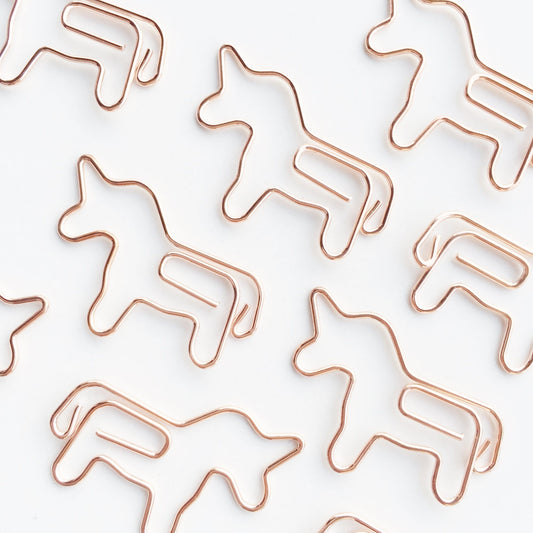 Unicorn Paper Clips | Rose Gold | Set of 4 or 8 - Supple Room