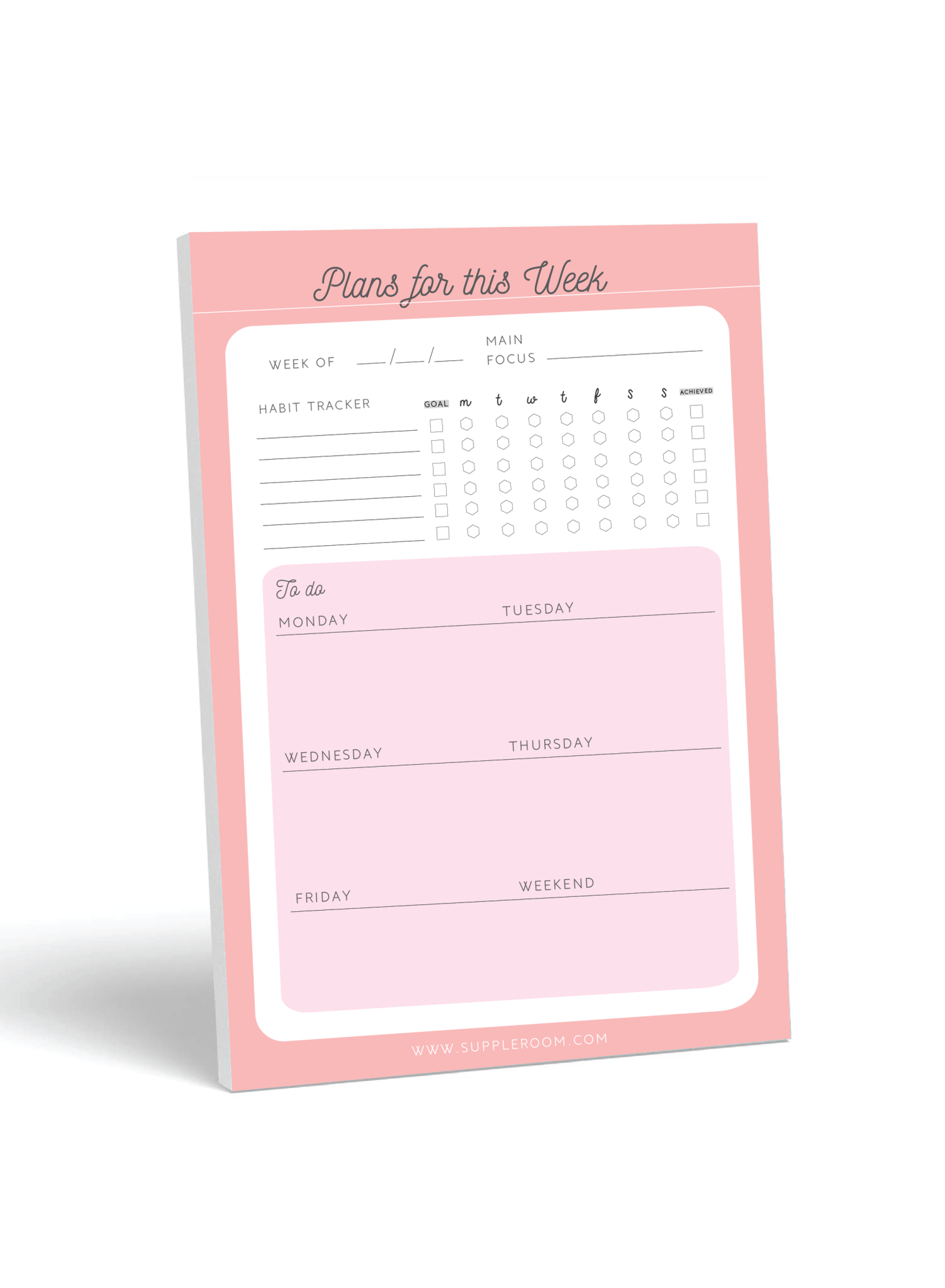 Weekly Planner | 50 Sheets Pad - Supple Room