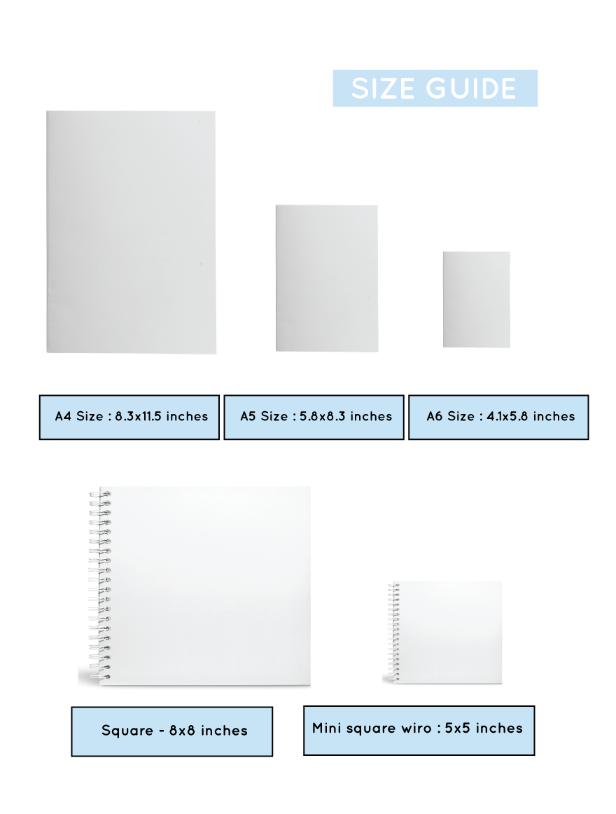 White Fantasy Notebook | Available in various sizes - Supple Room