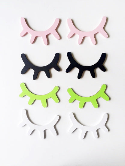 Wooden pair of Dreamy Eyelashes Wall decor | 6"x 4" - Supple Room