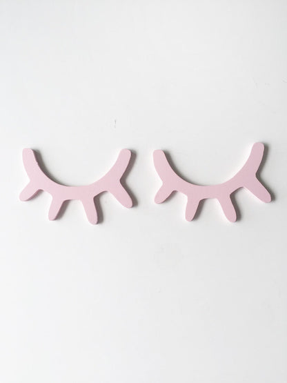 Wooden pair of Dreamy Eyelashes Wall decor | 6"x 4" - Supple Room