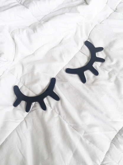 Wooden pair of Dreamy Eyelashes Wall decor | 6"x 4" - Supple Room