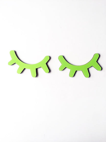 Wooden pair of Dreamy Eyelashes Wall decor | 6"x 4" - Supple Room