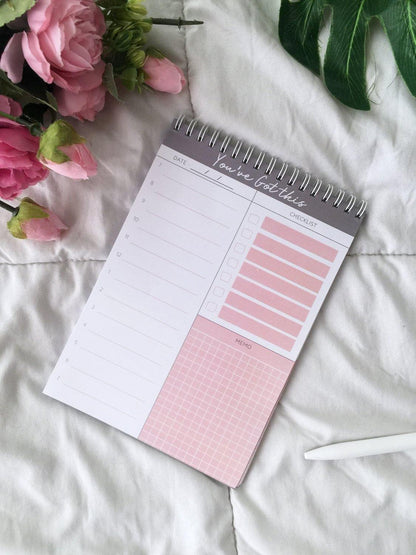 You've Got this Daily Planner | A5 Size | 50 Sheets Spiral Pad - Supple Room